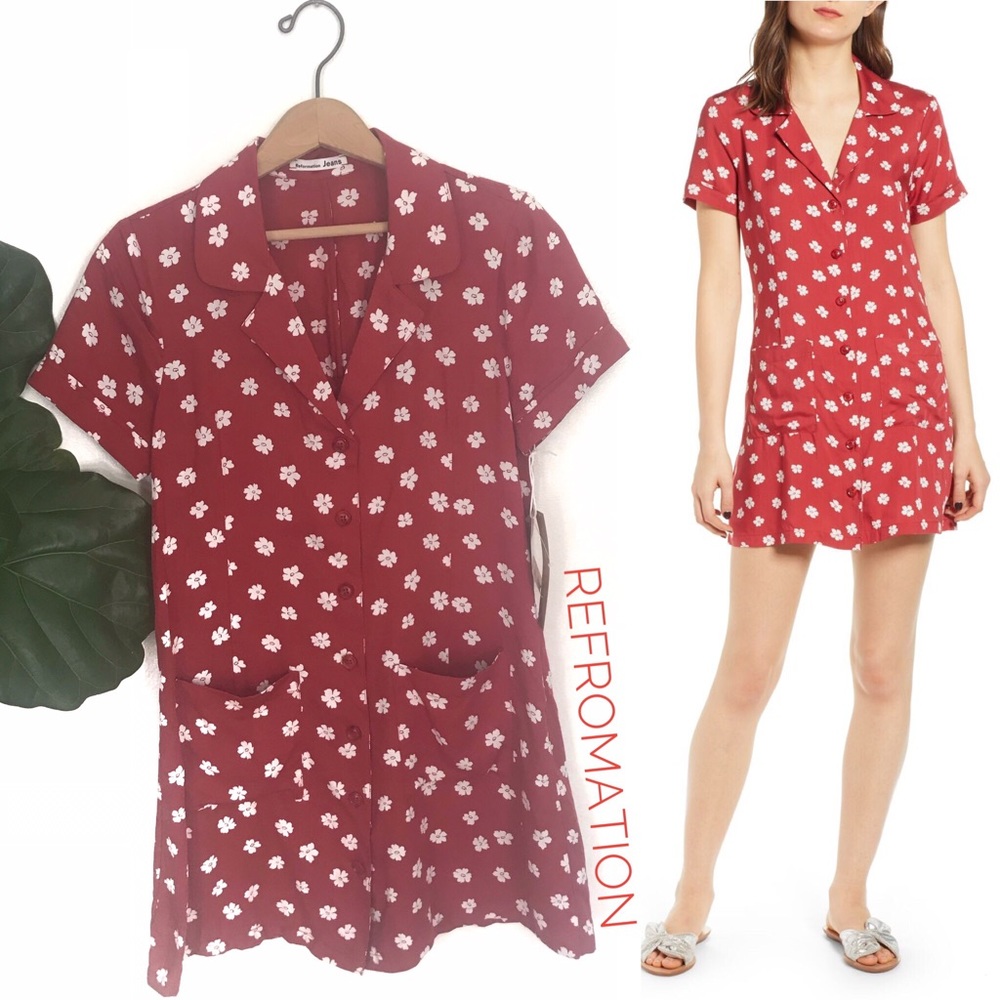 Reformation Plymouth Delia Shirt Dress!